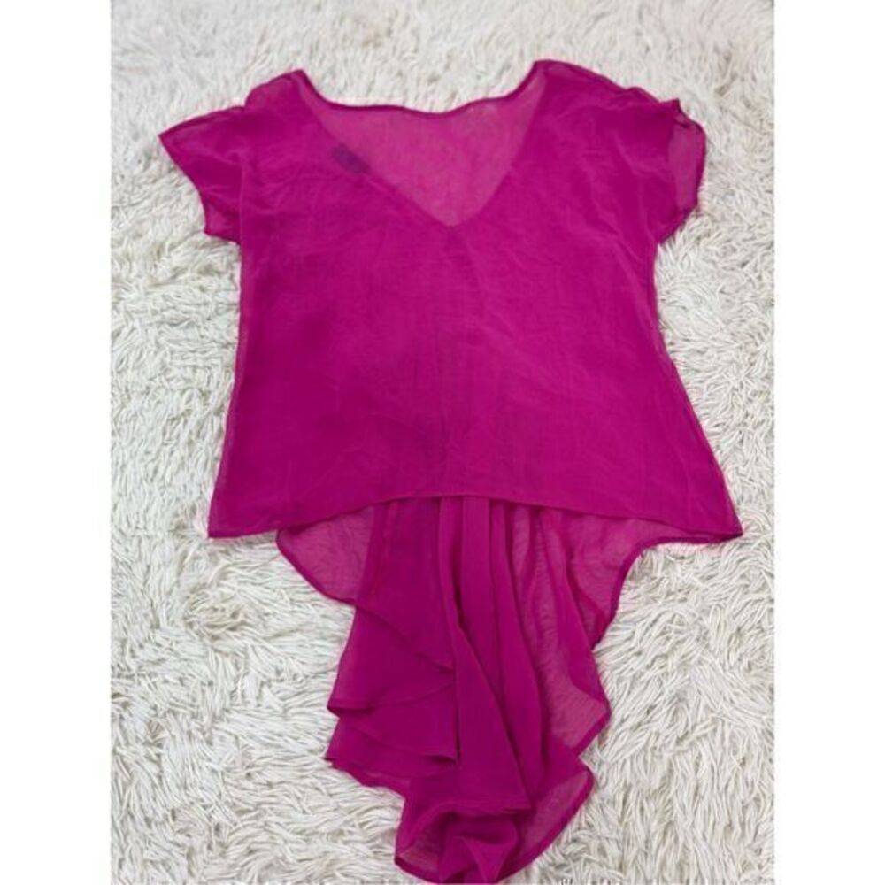 Hot Pink Sheer Blouse by Duo size Medium